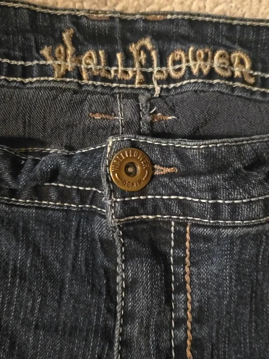 Wallflower Womens Dark Wash Denim Jeans With Squence Size 18 - Picture 3 of 8